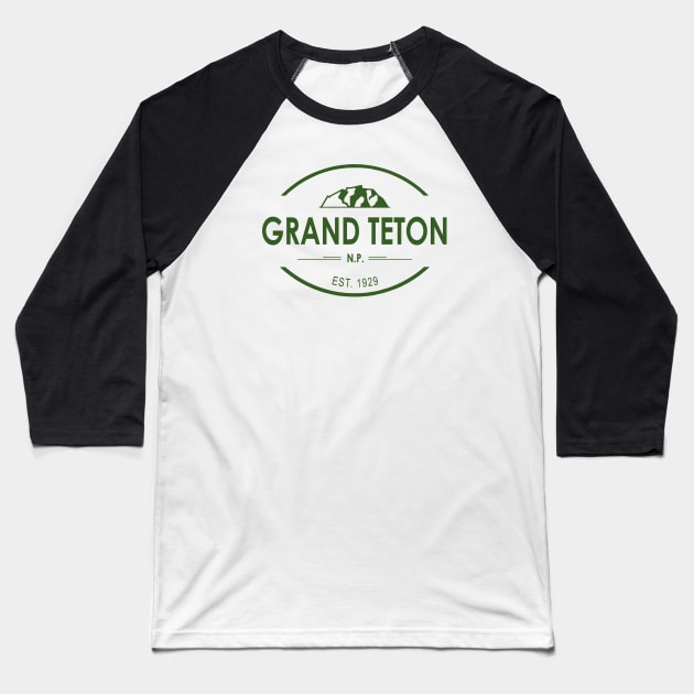Grand Teton National Park Baseball T-Shirt by esskay1000